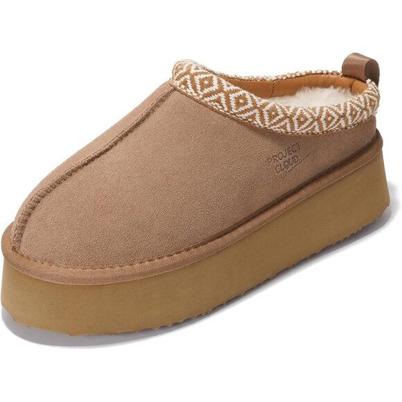 ๐Women Project Cloud Wheat Leather Soft Memory Foam Cozy Supportive Slipper - Picture 4 of 10